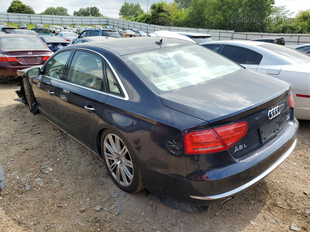 2014 Audi A8 L Tdi Quattro Синий vin: WAURMAFD6EN002080