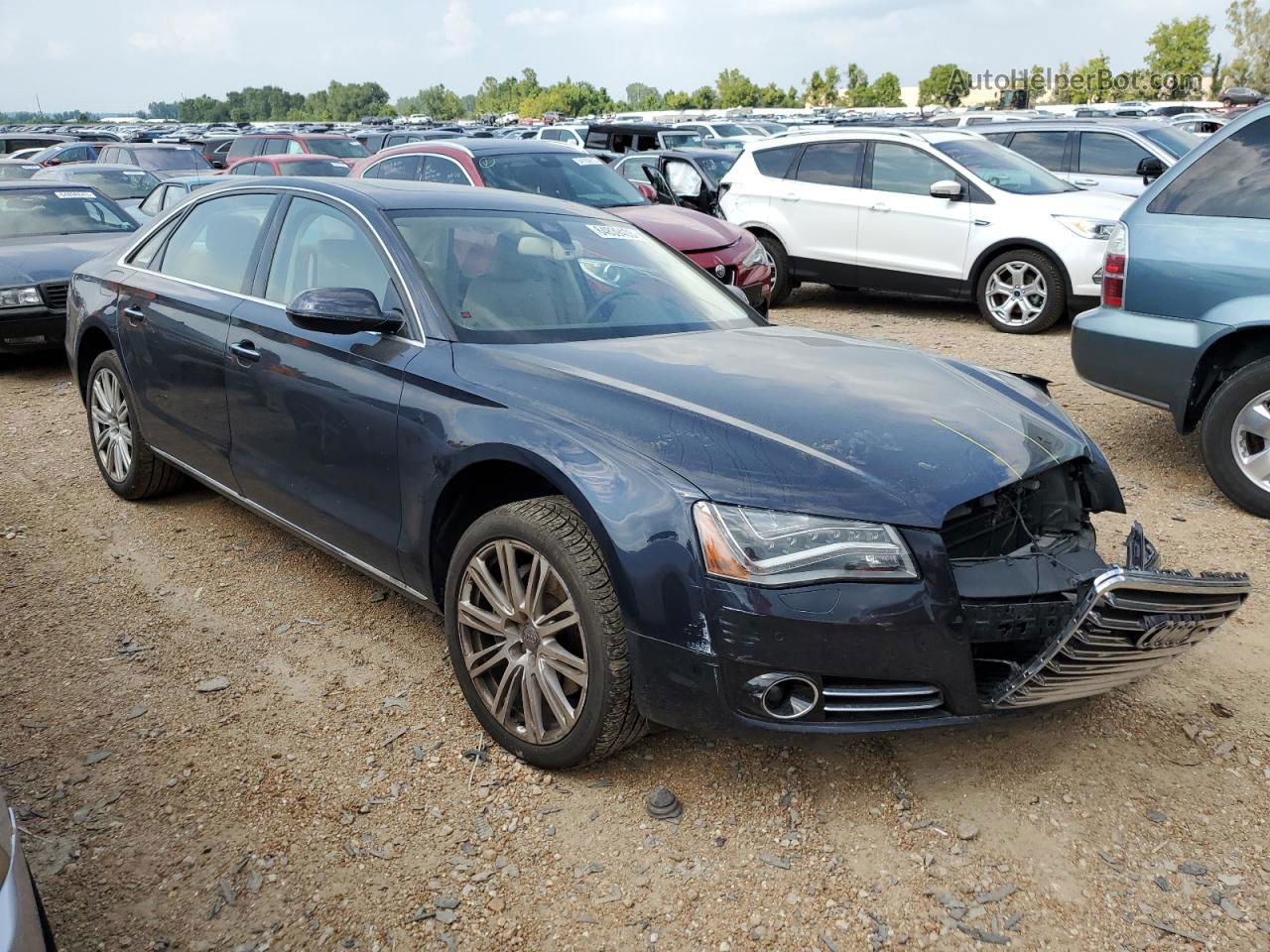 2014 Audi A8 L Tdi Quattro Blue vin: WAURMAFD6EN002080