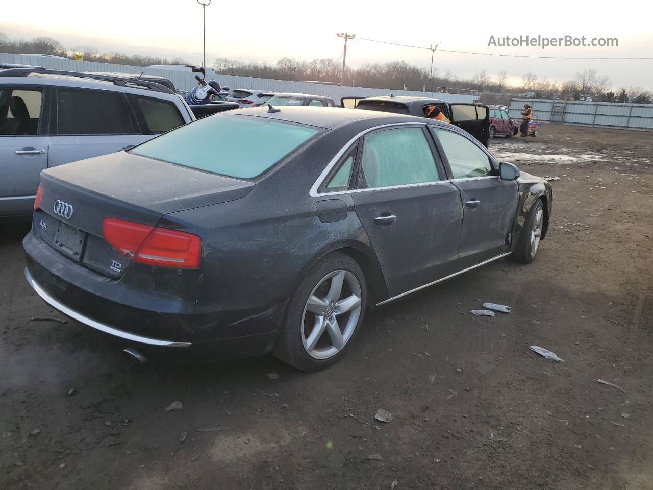 2014 Audi A8 L Tdi Quattro Blue vin: WAURMAFD6EN011362