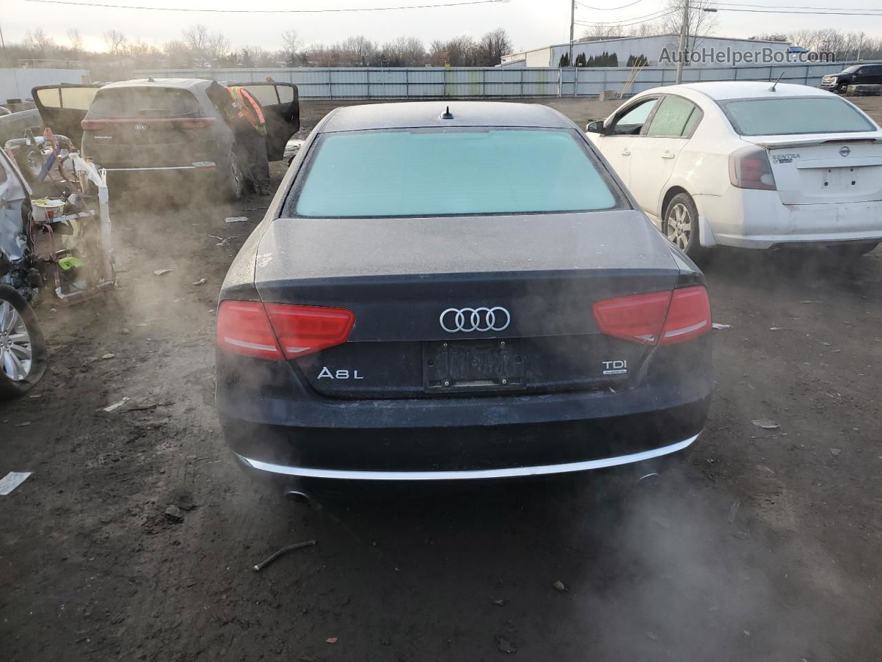 2014 Audi A8 L Tdi Quattro Синий vin: WAURMAFD6EN011362