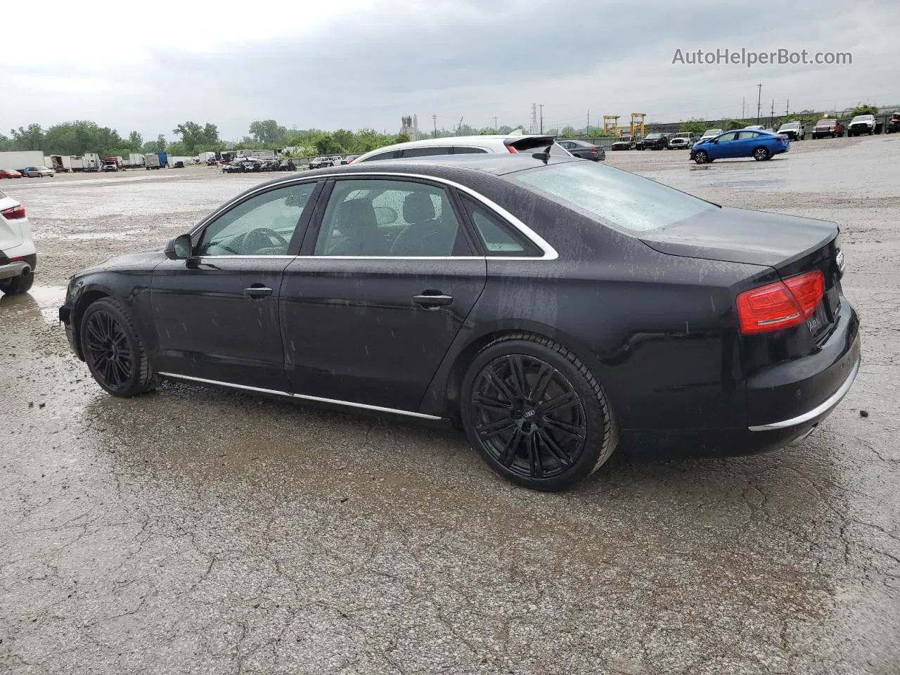 2014 Audi A8 L Tdi Quattro Black vin: WAURMAFD7EN000774