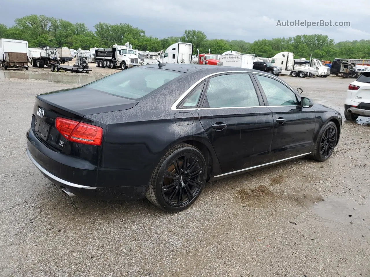 2014 Audi A8 L Tdi Quattro Black vin: WAURMAFD7EN000774