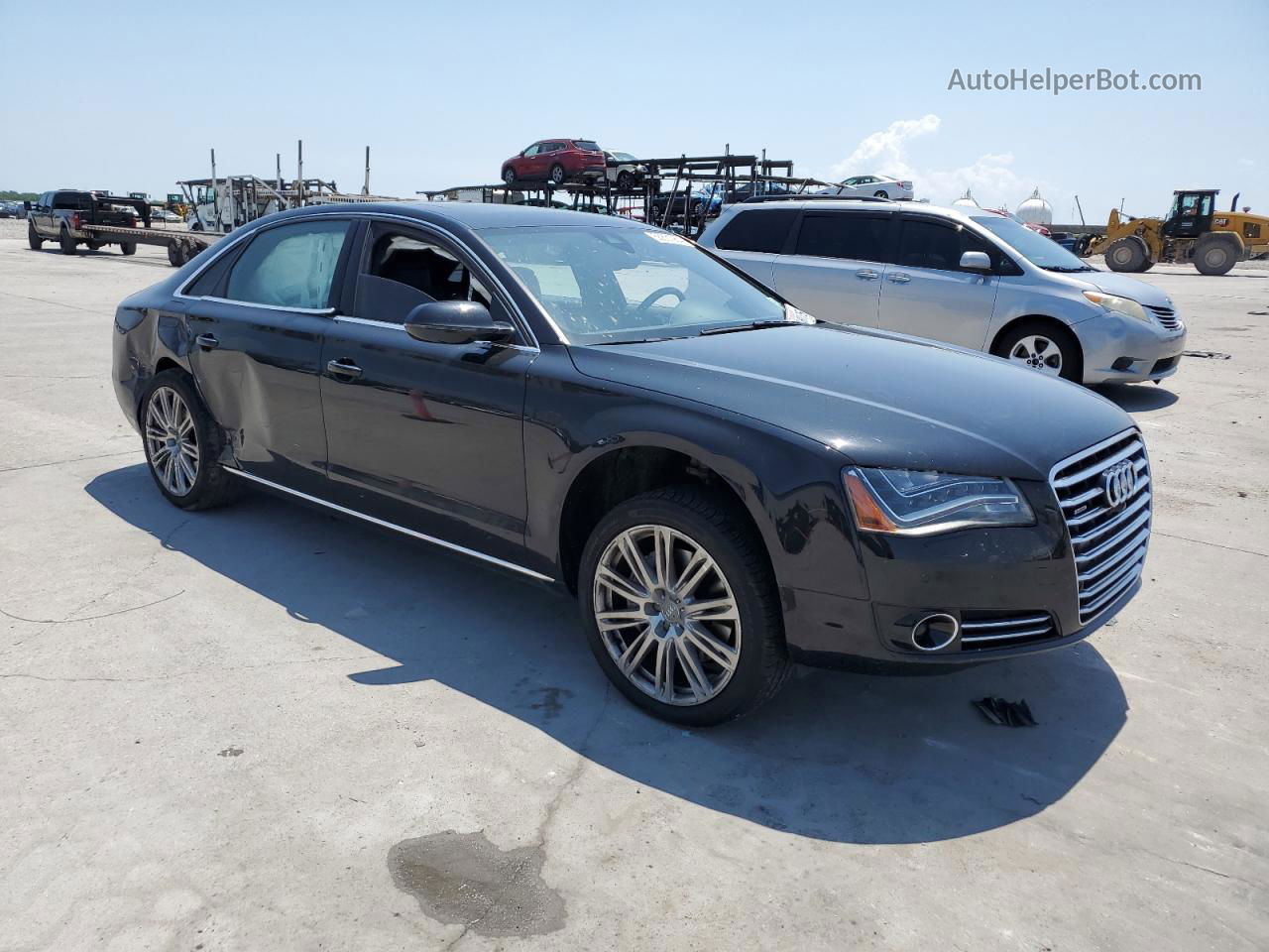 2014 Audi A8 L Tdi Quattro Black vin: WAURMAFD7EN007689