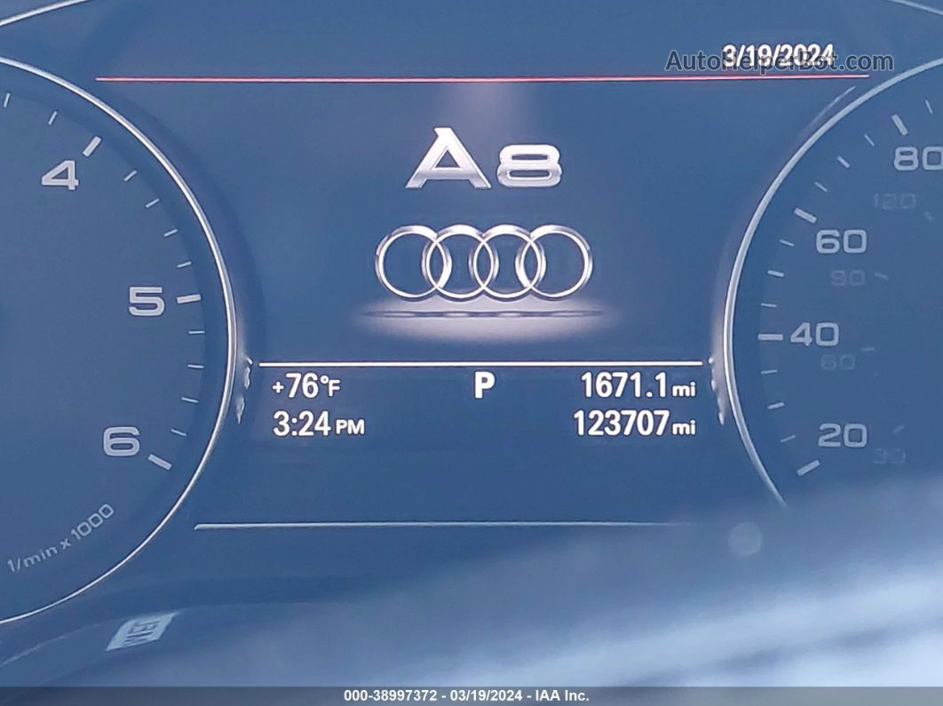 2014 Audi A8 L 3.0 Tdi White vin: WAURMAFD8EN002078