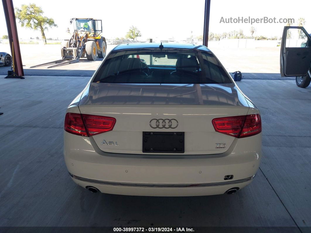 2014 Audi A8 L 3.0 Tdi White vin: WAURMAFD8EN002078