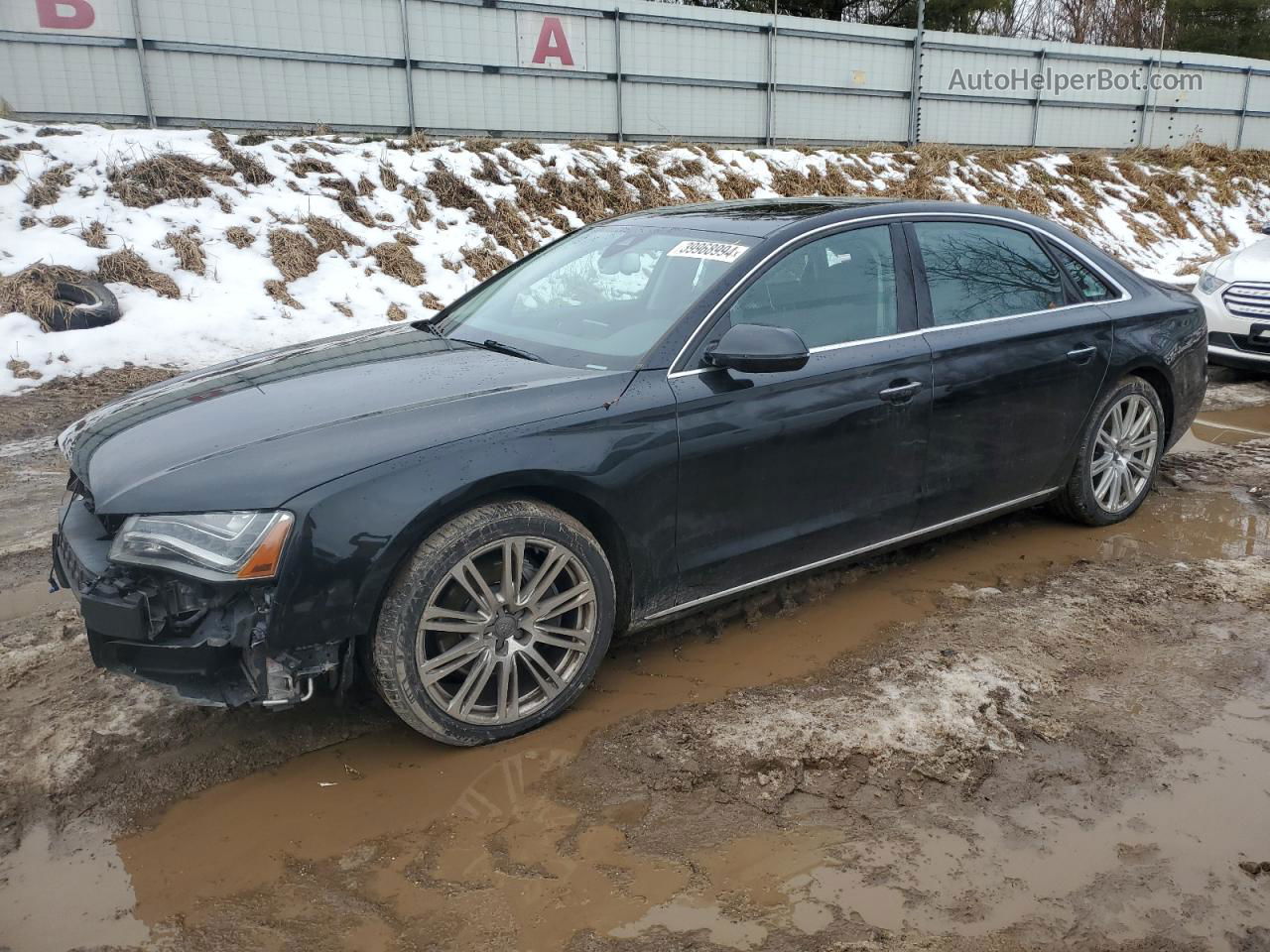 2014 Audi A8 L Tdi Quattro Black vin: WAURMAFD9EN001019