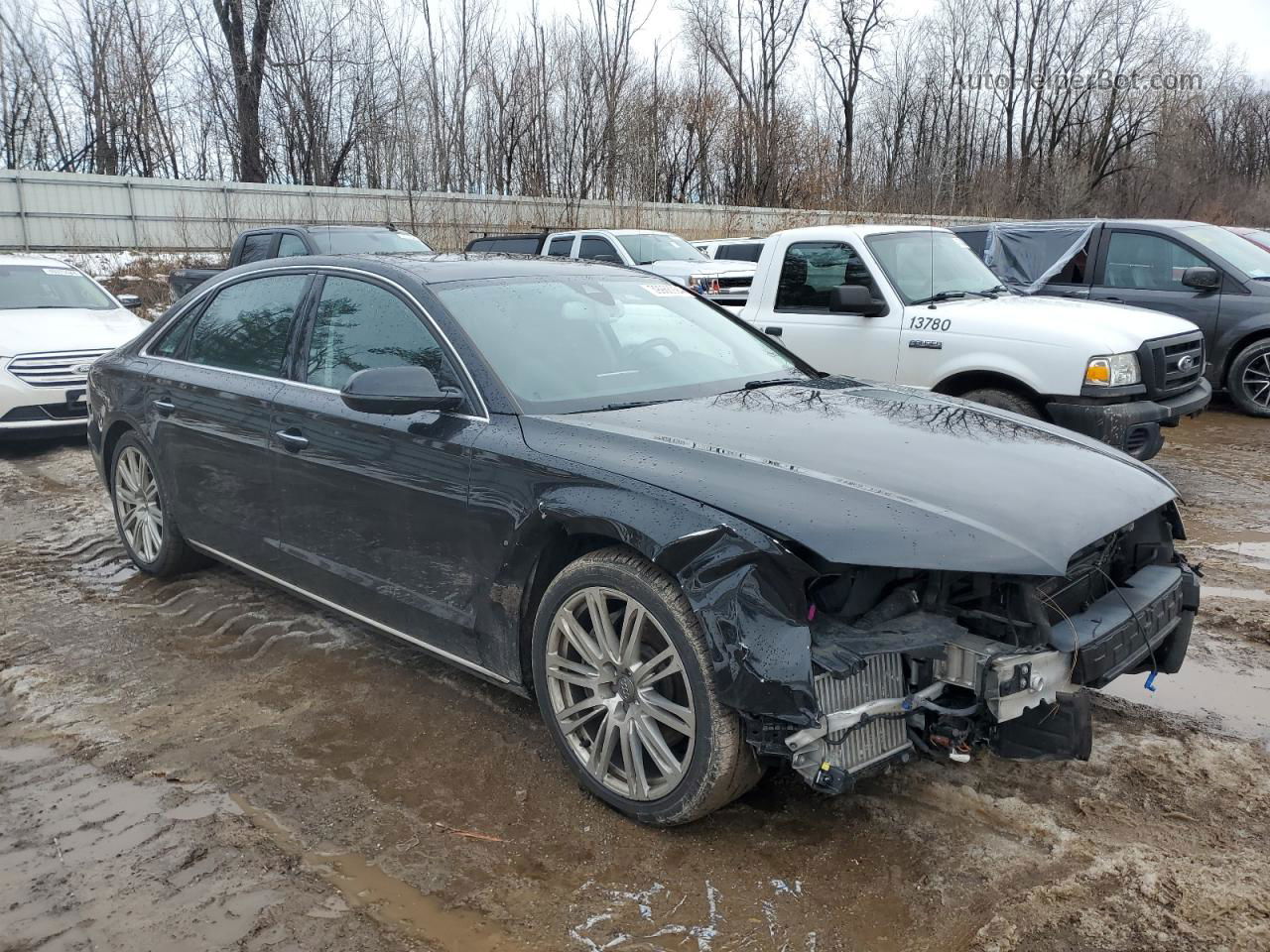 2014 Audi A8 L Tdi Quattro Черный vin: WAURMAFD9EN001019