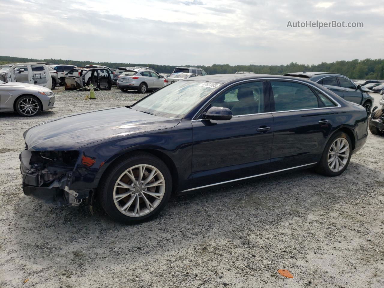 2014 Audi A8 L Tdi Quattro Синий vin: WAURMAFD9EN001215