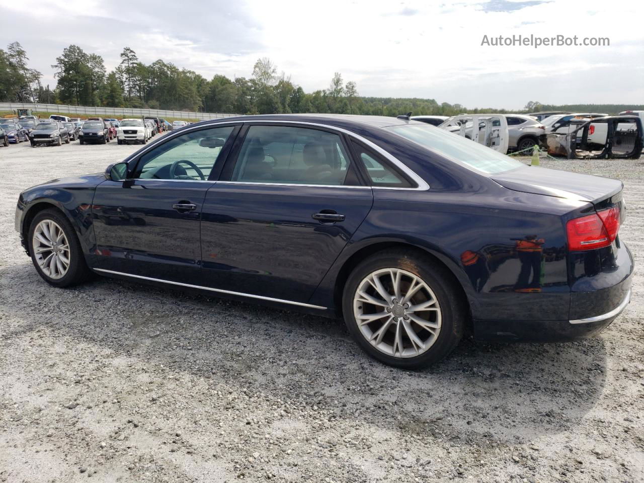 2014 Audi A8 L Tdi Quattro Синий vin: WAURMAFD9EN001215