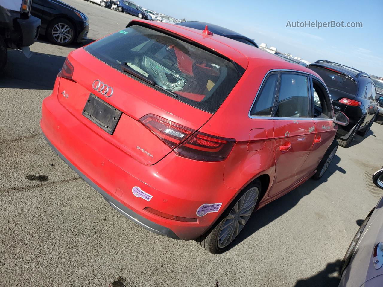 2016 Audi A3 E-tron Premium Plus Red vin: WAUTPBFF4GA032273