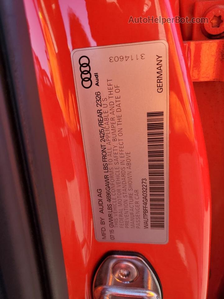 2016 Audi A3 E-tron Premium Plus Красный vin: WAUTPBFF4GA032273