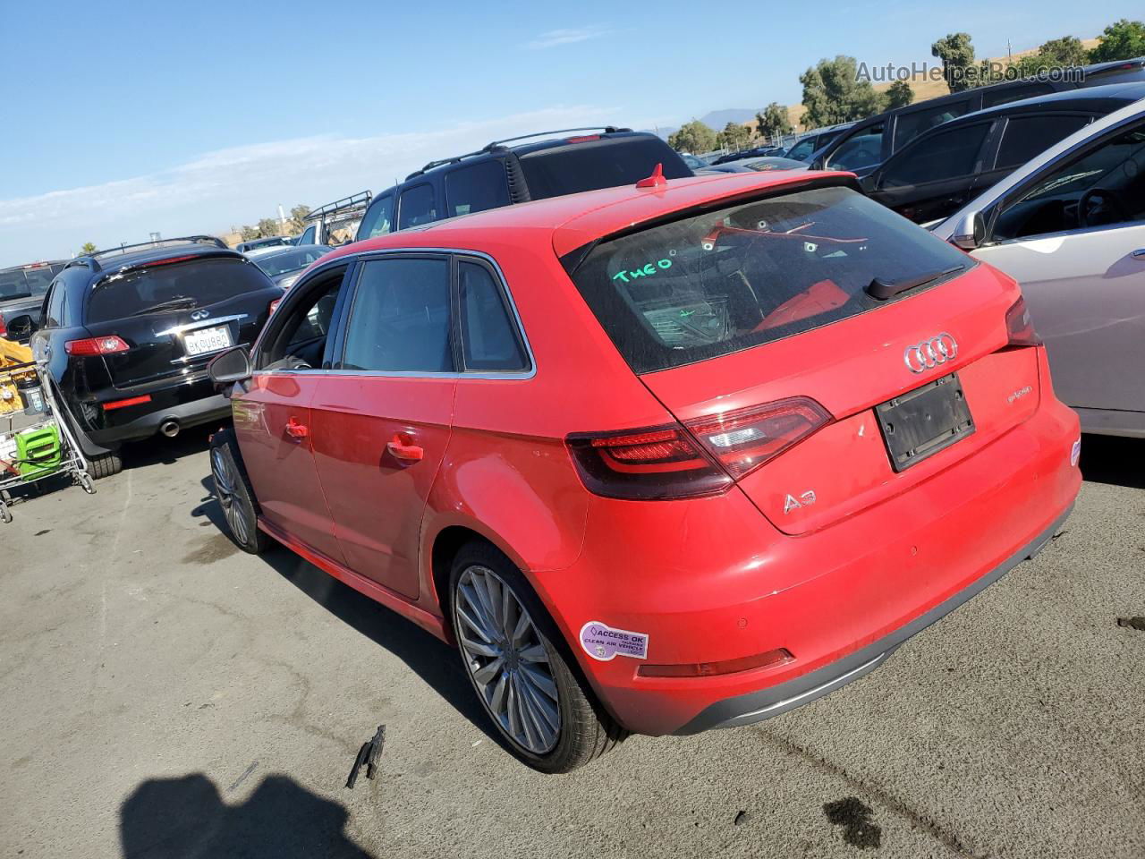 2016 Audi A3 E-tron Premium Plus Red vin: WAUTPBFF4GA032273