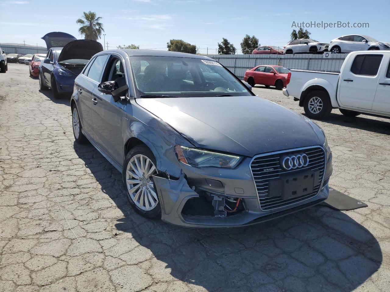 2016 Audi A3 E-tron Premium Plus Gray vin: WAUTPBFF7GA068135