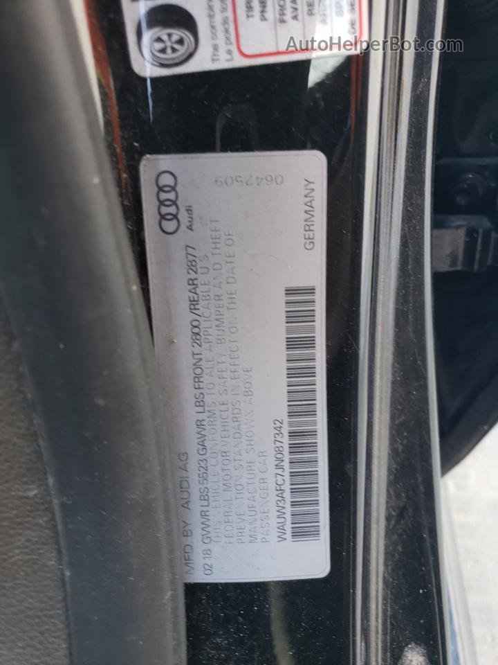 2018 Audi A7 Premium Plus Черный vin: WAUW3AFC7JN087342