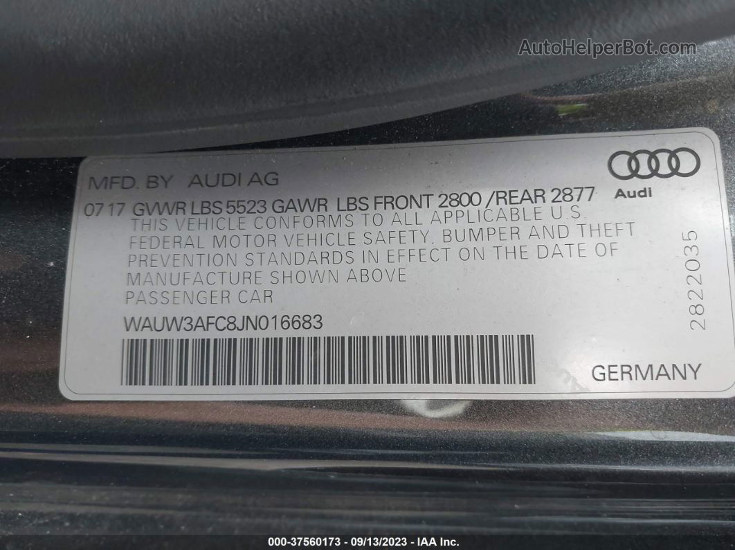 2018 Audi A7 Premium Plus Blue vin: WAUW3AFC8JN016683