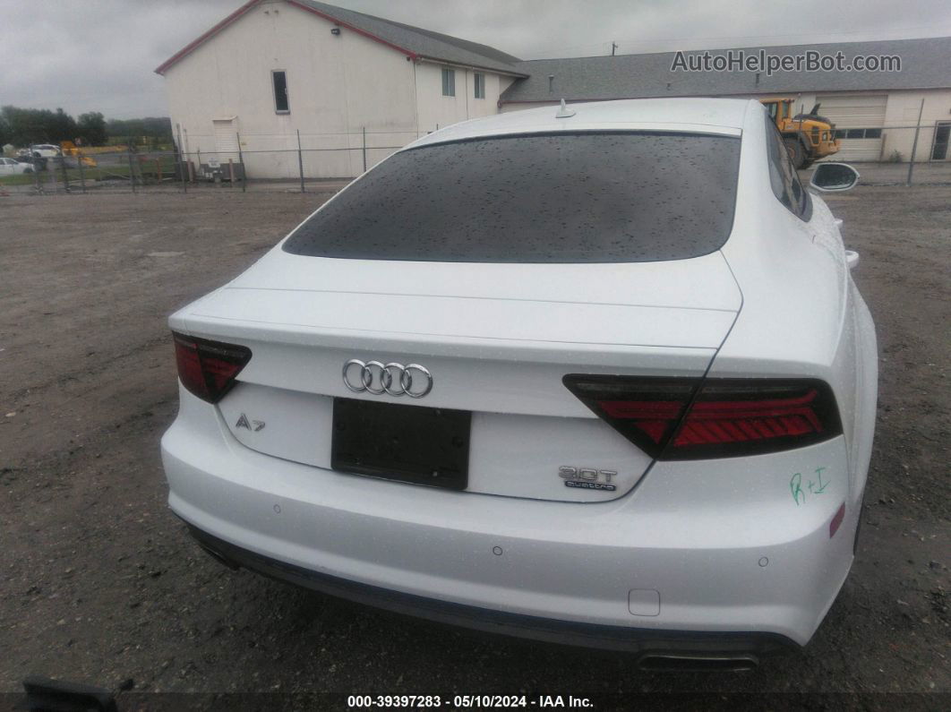 2018 Audi A7 3.0t Premium Plus White vin: WAUW3AFC9JN050017