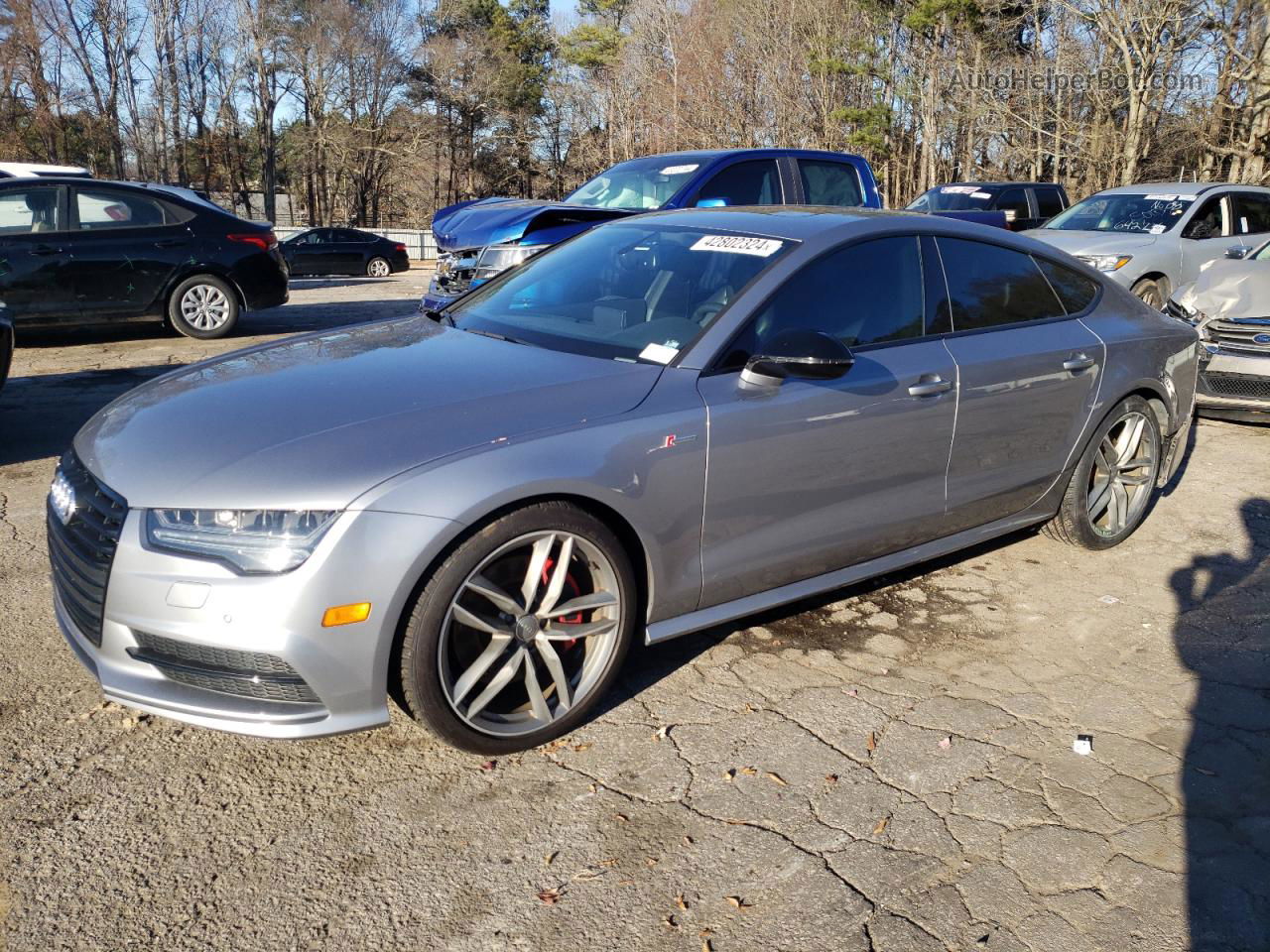 2018 Audi A7 Premium Plus Silver vin: WAUW3BFC8JN090059