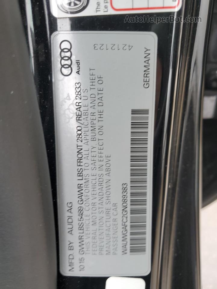 2016 Audi A7 Premium Plus Black vin: WAUWGAFC2GN089383
