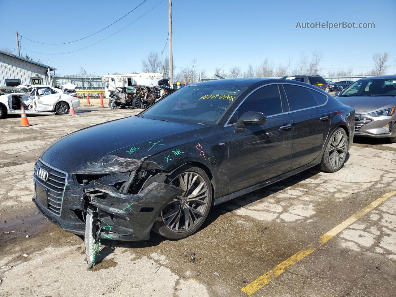 2016 Audi A7 Premium Plus Черный vin: WAUWMAFCXGN018523