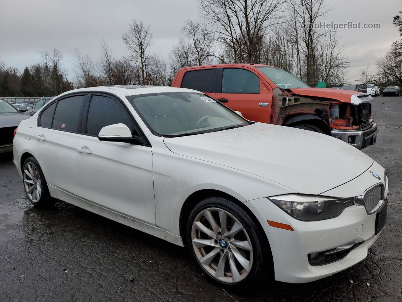 2012 Bmw 328 I White vin: WBA3A5C50CF340990