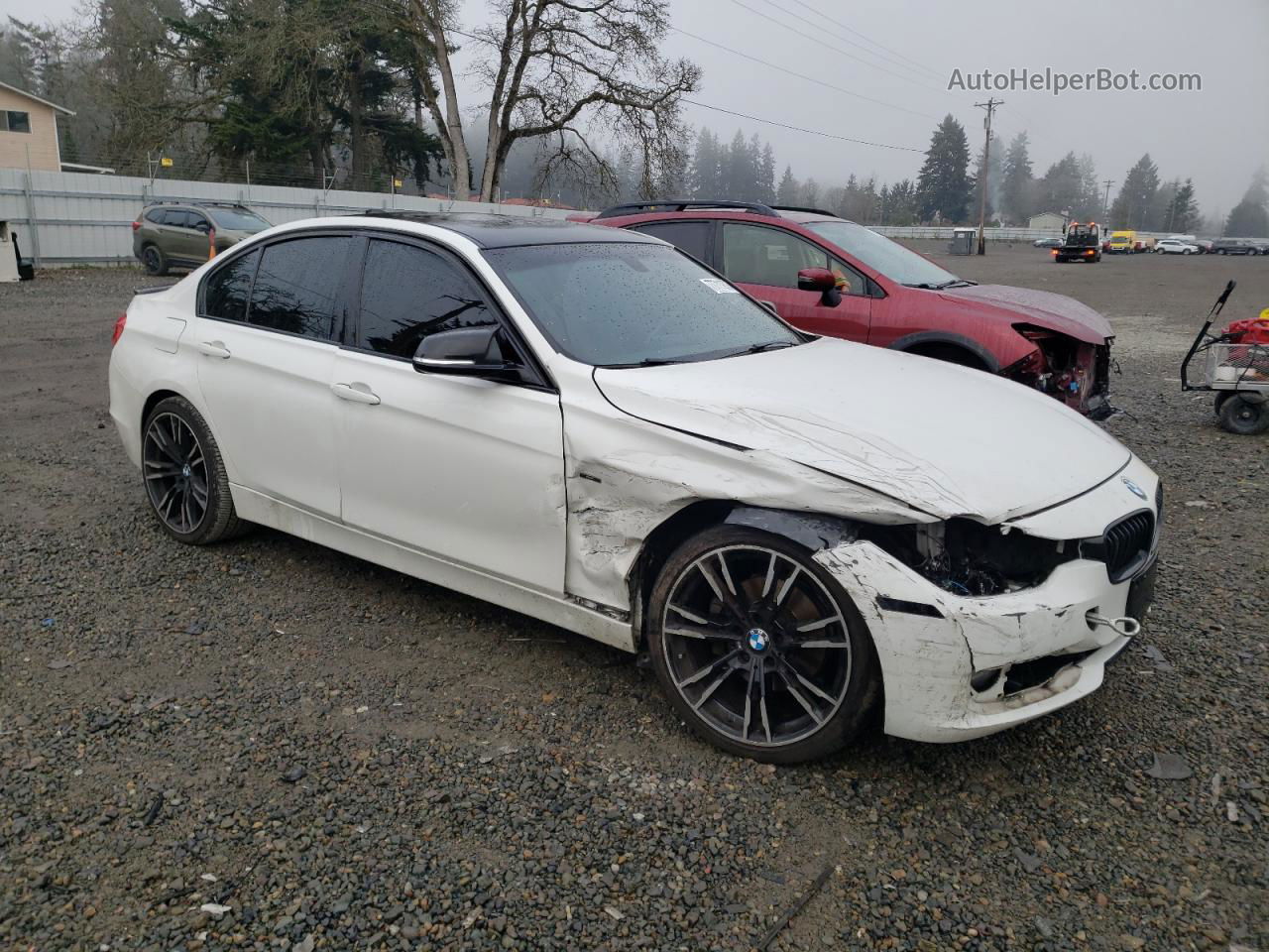 2012 Bmw 328 I White vin: WBA3A5C50CF347759