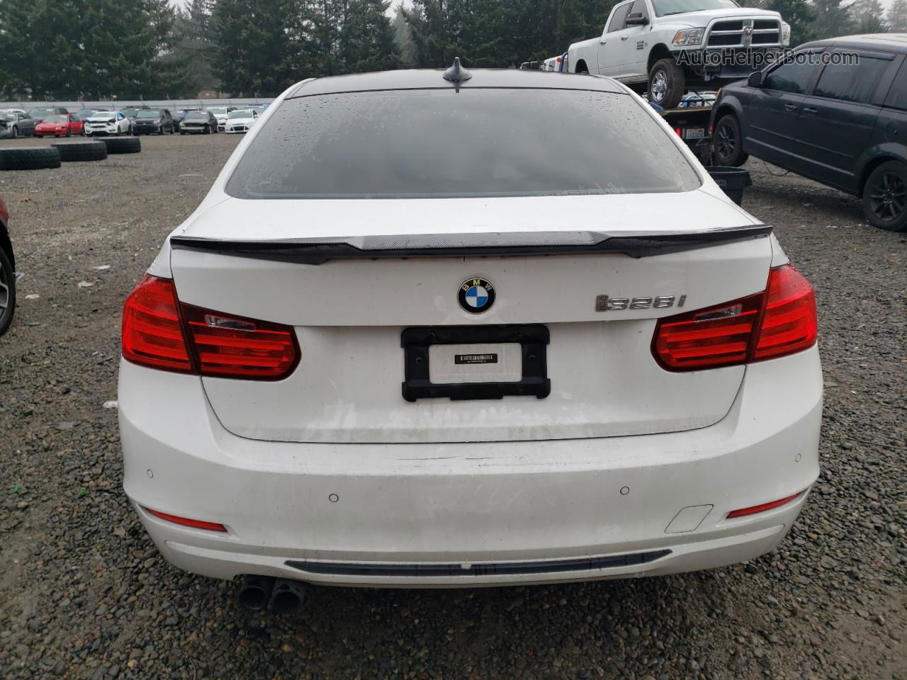 2012 Bmw 328 I White vin: WBA3A5C50CF347759