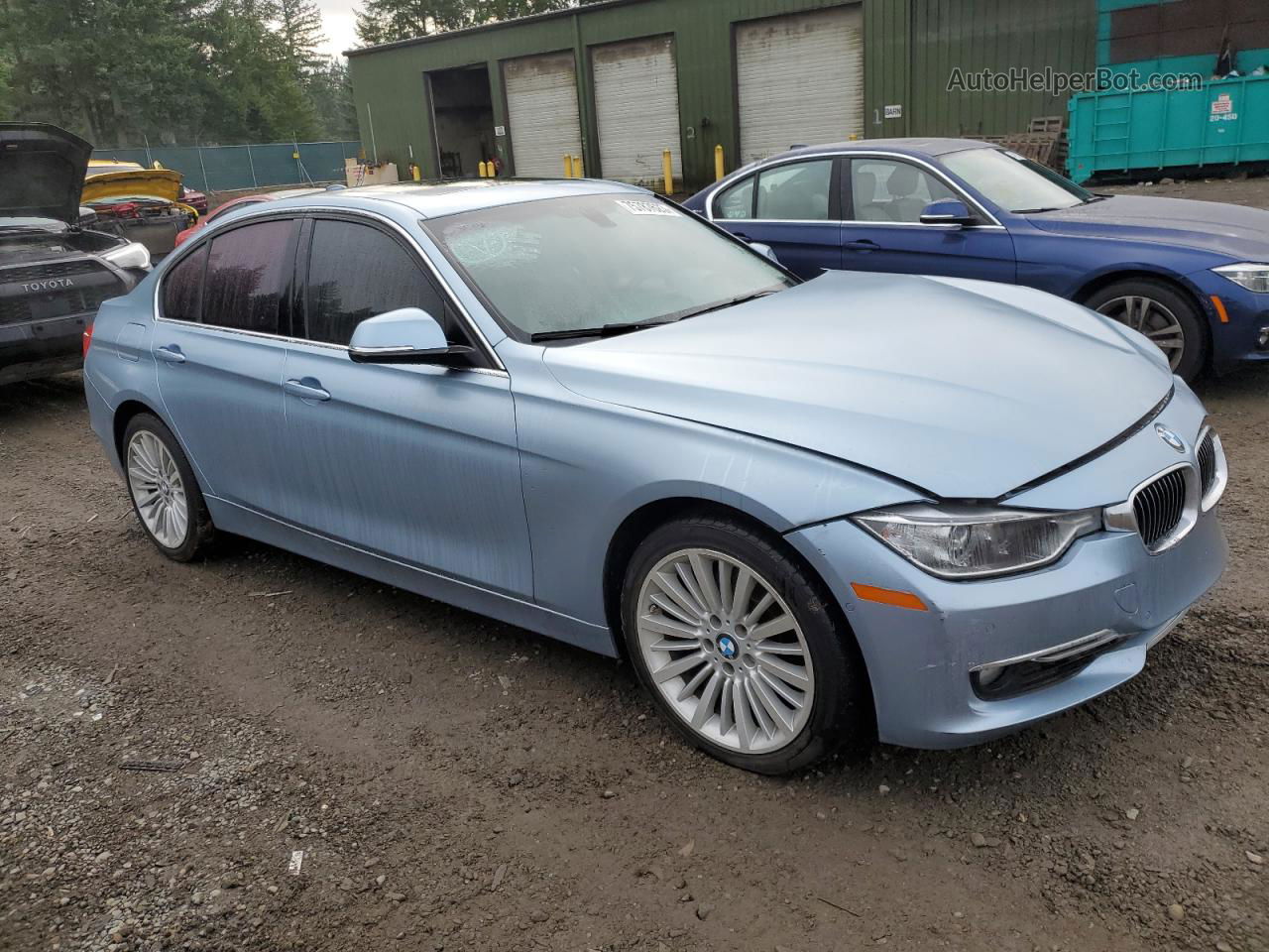 2014 Bmw 328 I Синий vin: WBA3A5C50EP602150