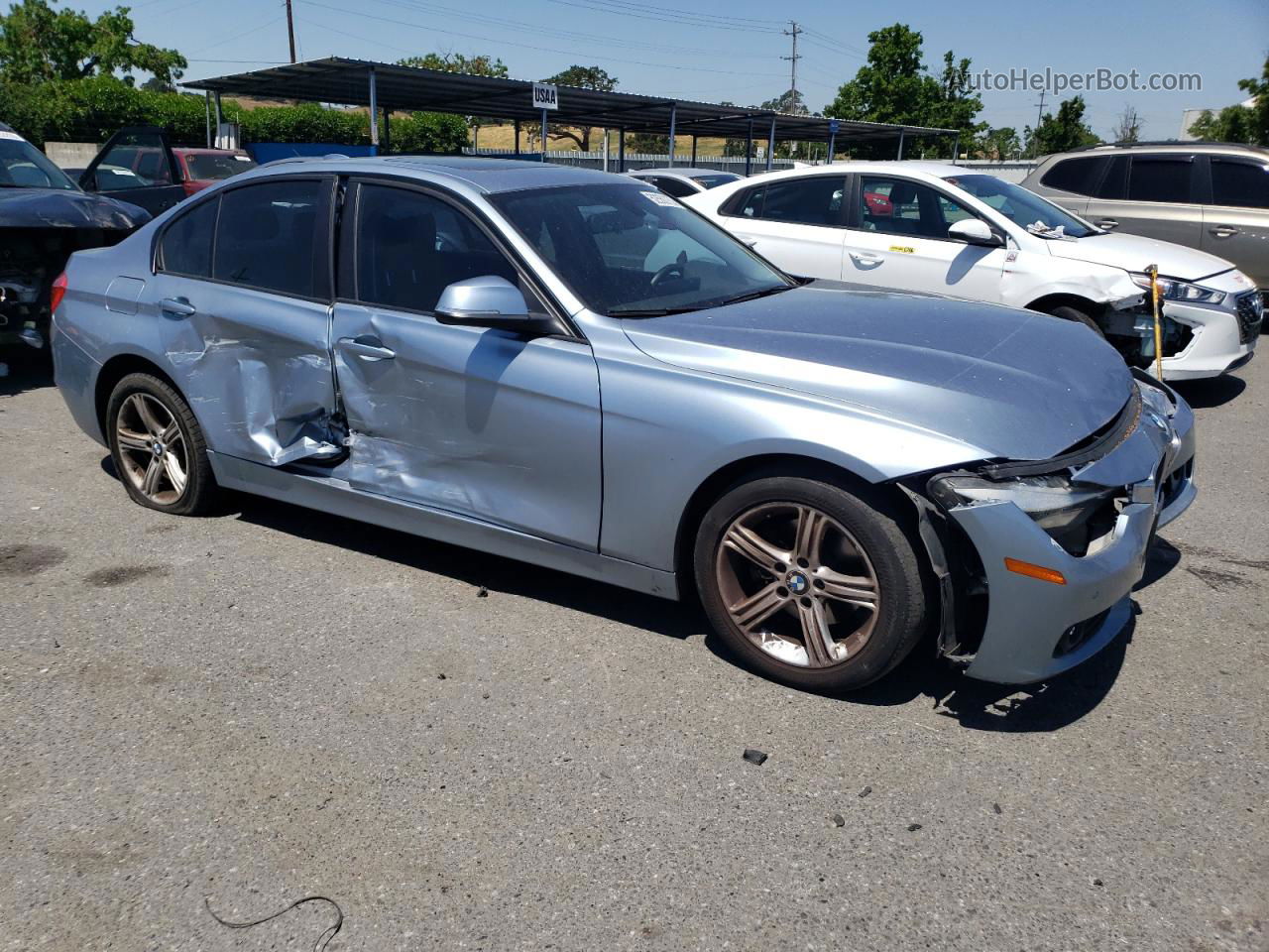 2014 Bmw 328 I Blue vin: WBA3A5C52EJ463111