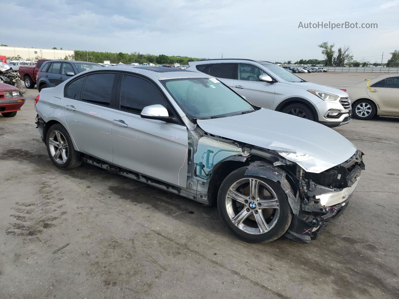 2014 Bmw 328 I Silver vin: WBA3A5C53EP600828