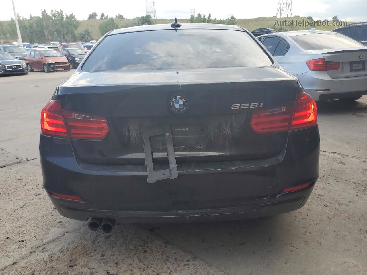 2014 Bmw 328 I Черный vin: WBA3A5C54EF604439