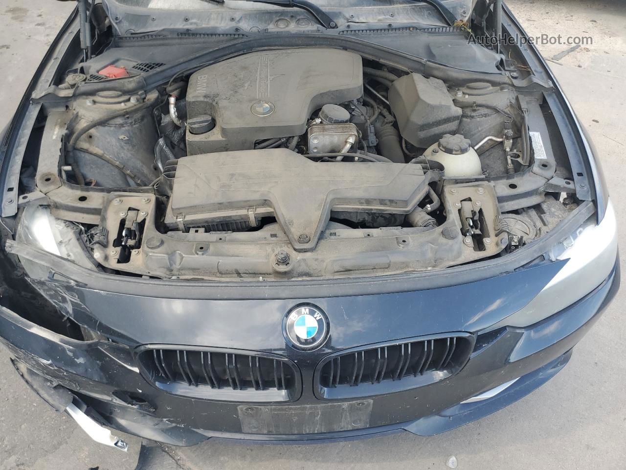 2014 Bmw 328 I Черный vin: WBA3A5C54EF604439