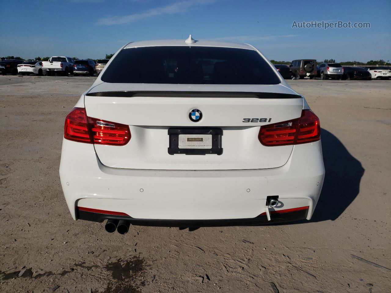 2015 Bmw 328 I White vin: WBA3A5C55FF607478