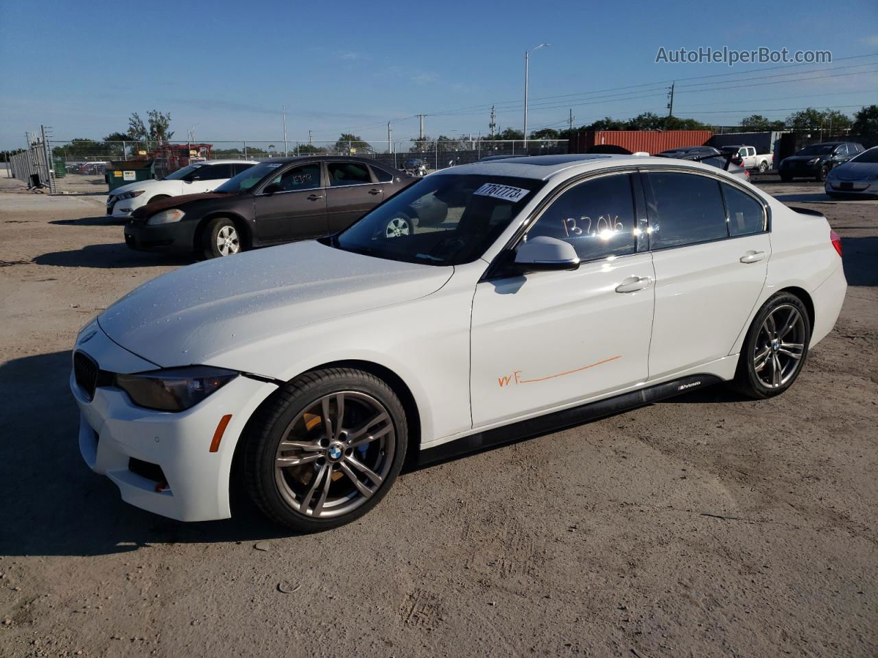 2015 Bmw 328 I White vin: WBA3A5C55FF607478