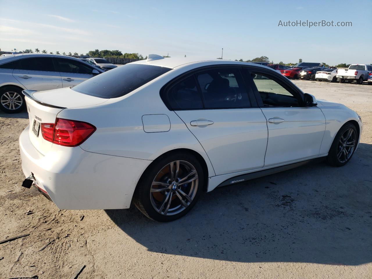 2015 Bmw 328 I White vin: WBA3A5C55FF607478