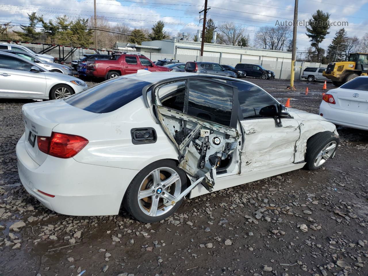 2015 Bmw 328 I White vin: WBA3A5C55FF609456