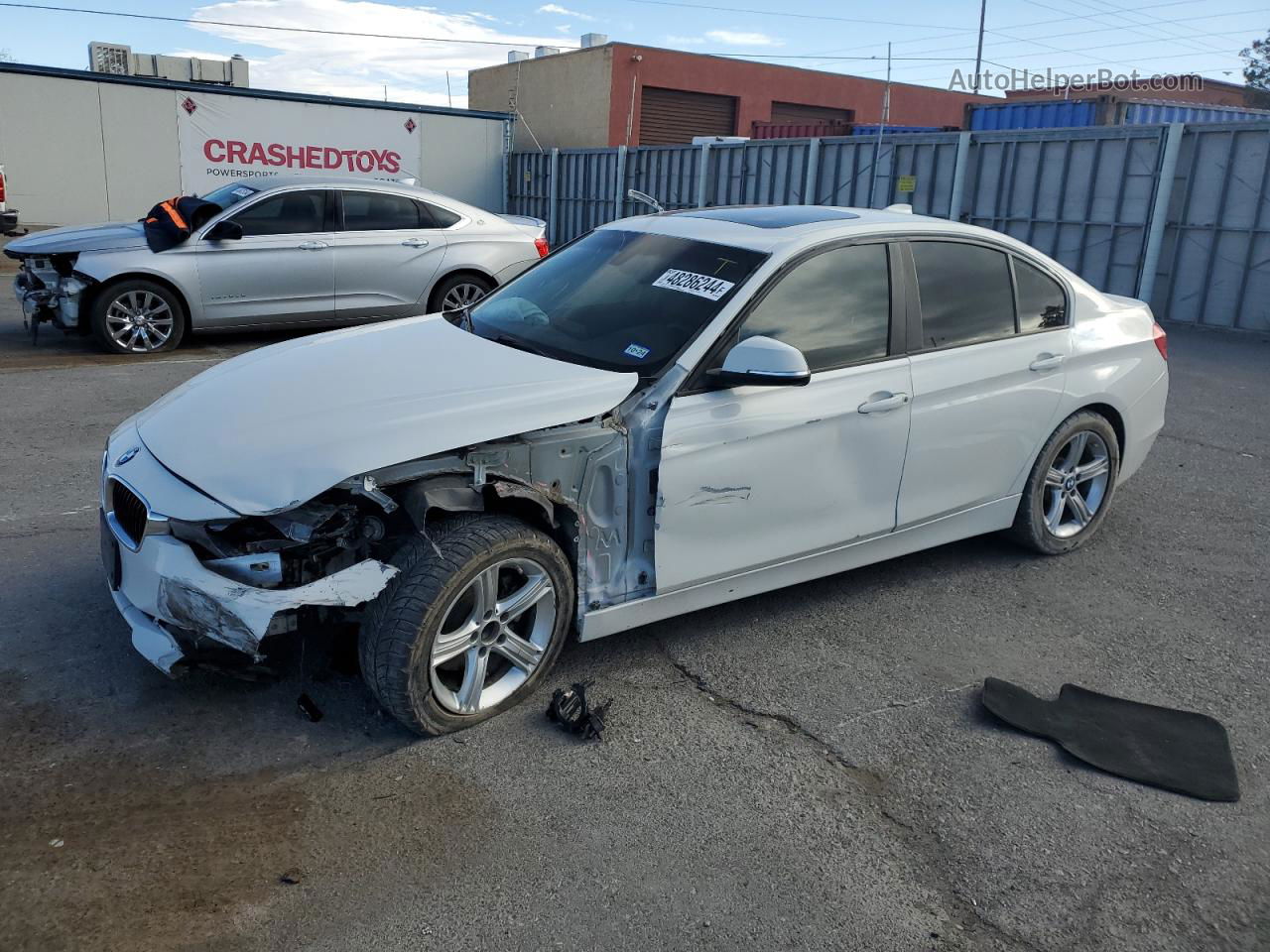 2015 Bmw 328 I White vin: WBA3A5C55FF610767