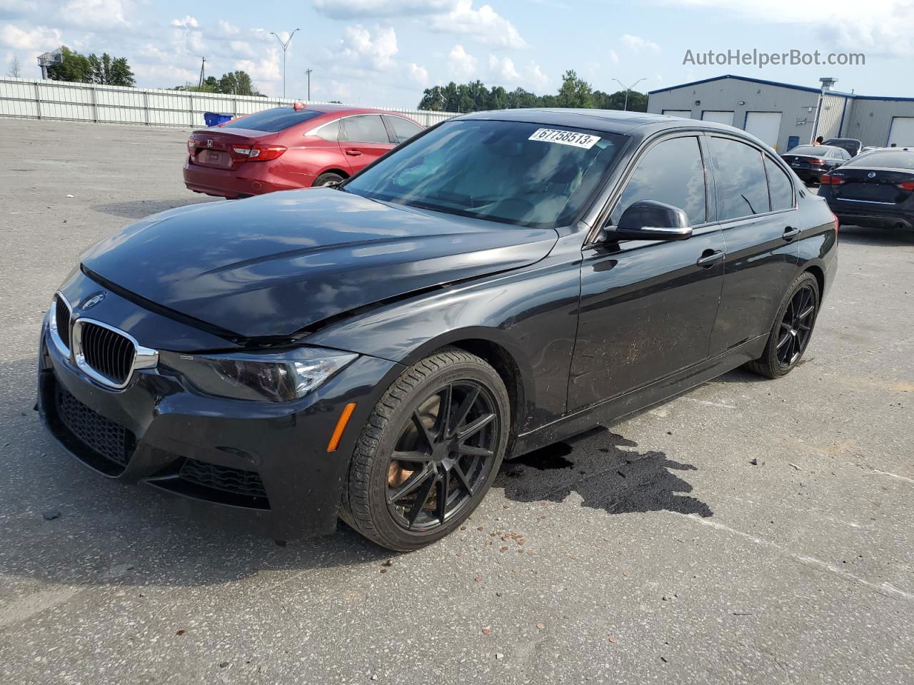 2014 Bmw 328 I Черный vin: WBA3A5C56EP600080