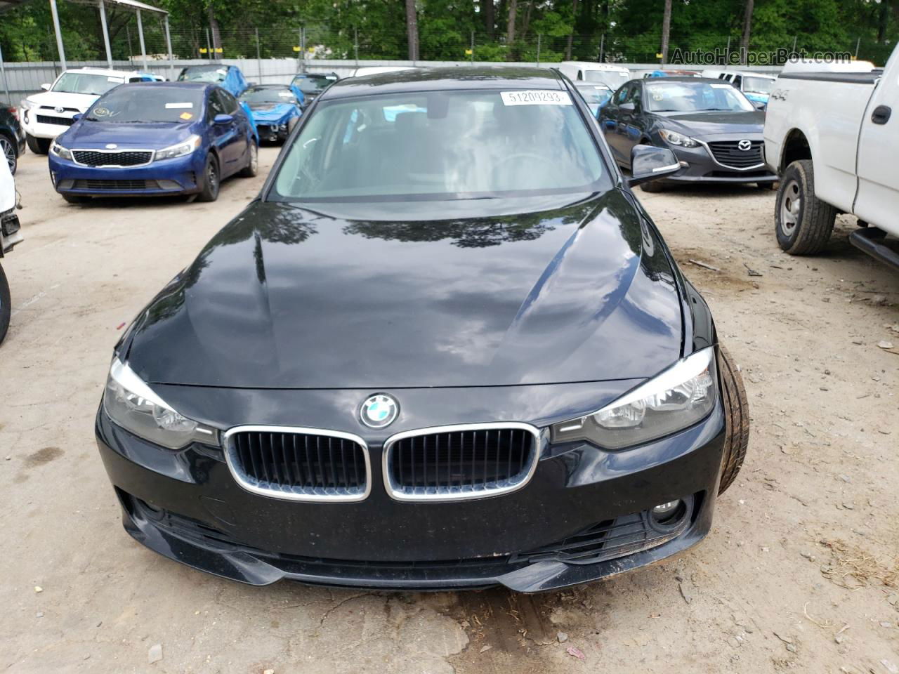 2015 Bmw 328 I Черный vin: WBA3A5C56FP604826