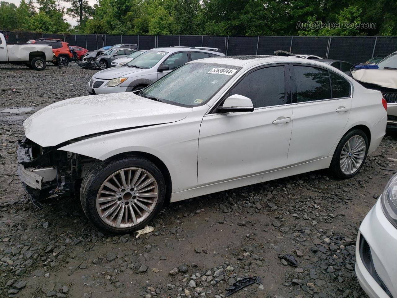 2012 Bmw 328 I White vin: WBA3A5C58CF346391