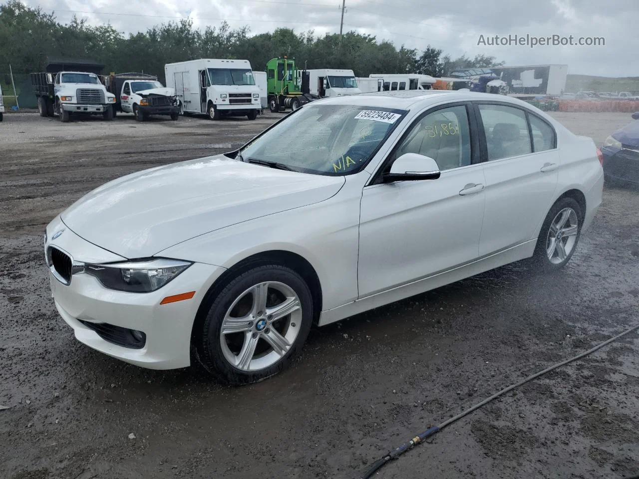 2015 Bmw 328 I White vin: WBA3A5C58FF607345