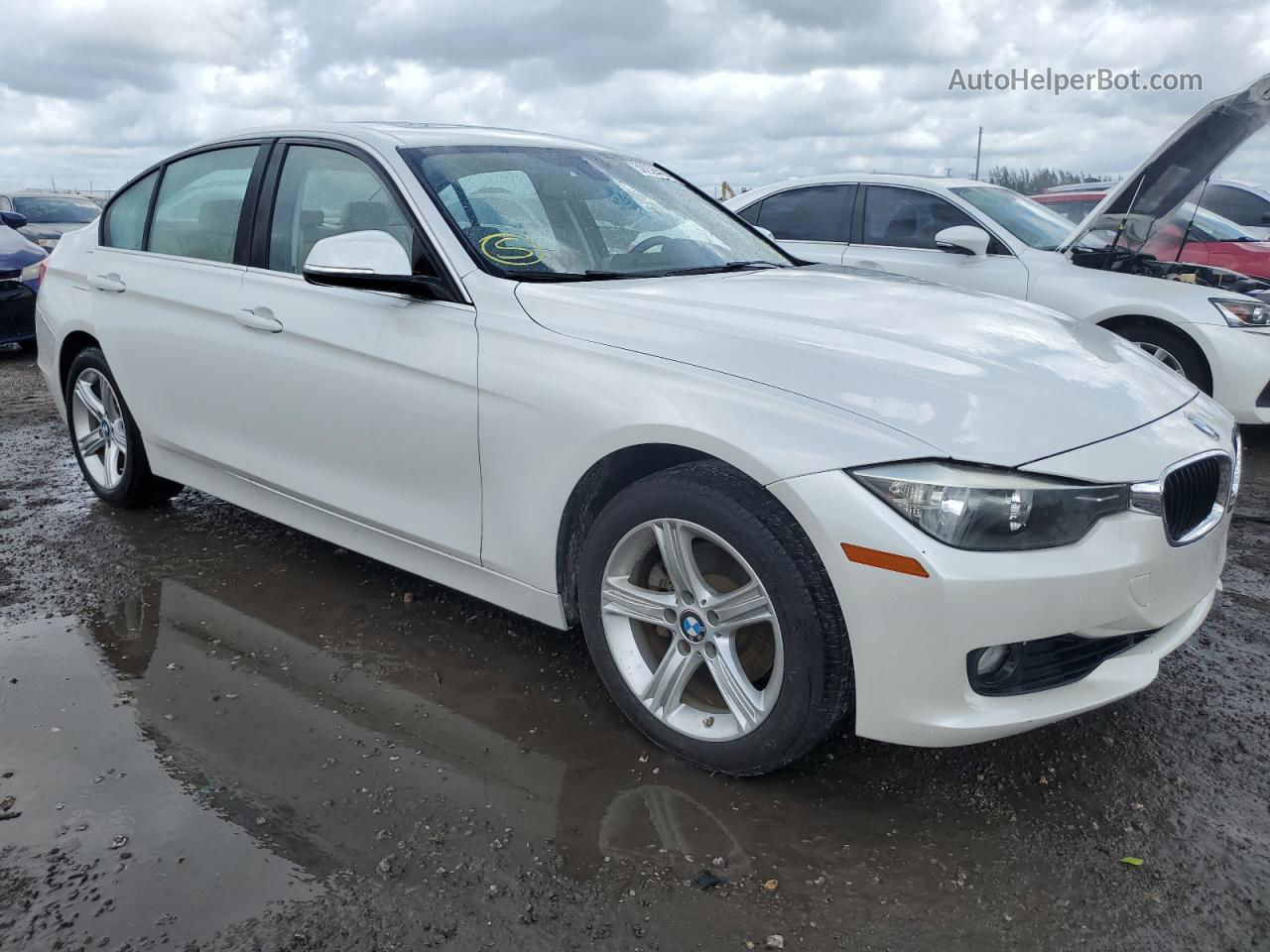 2015 Bmw 328 I White vin: WBA3A5C58FF607345