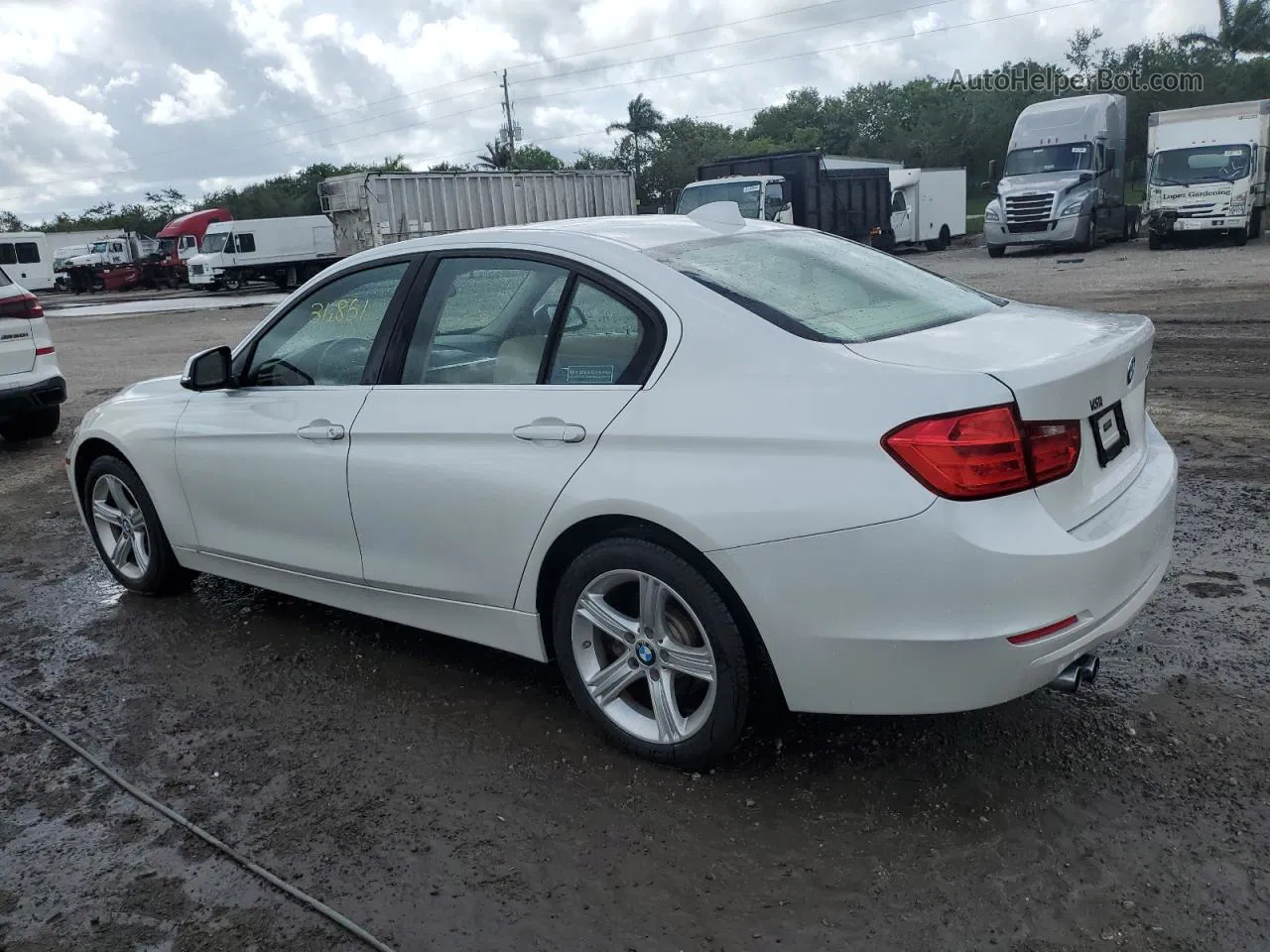 2015 Bmw 328 I White vin: WBA3A5C58FF607345