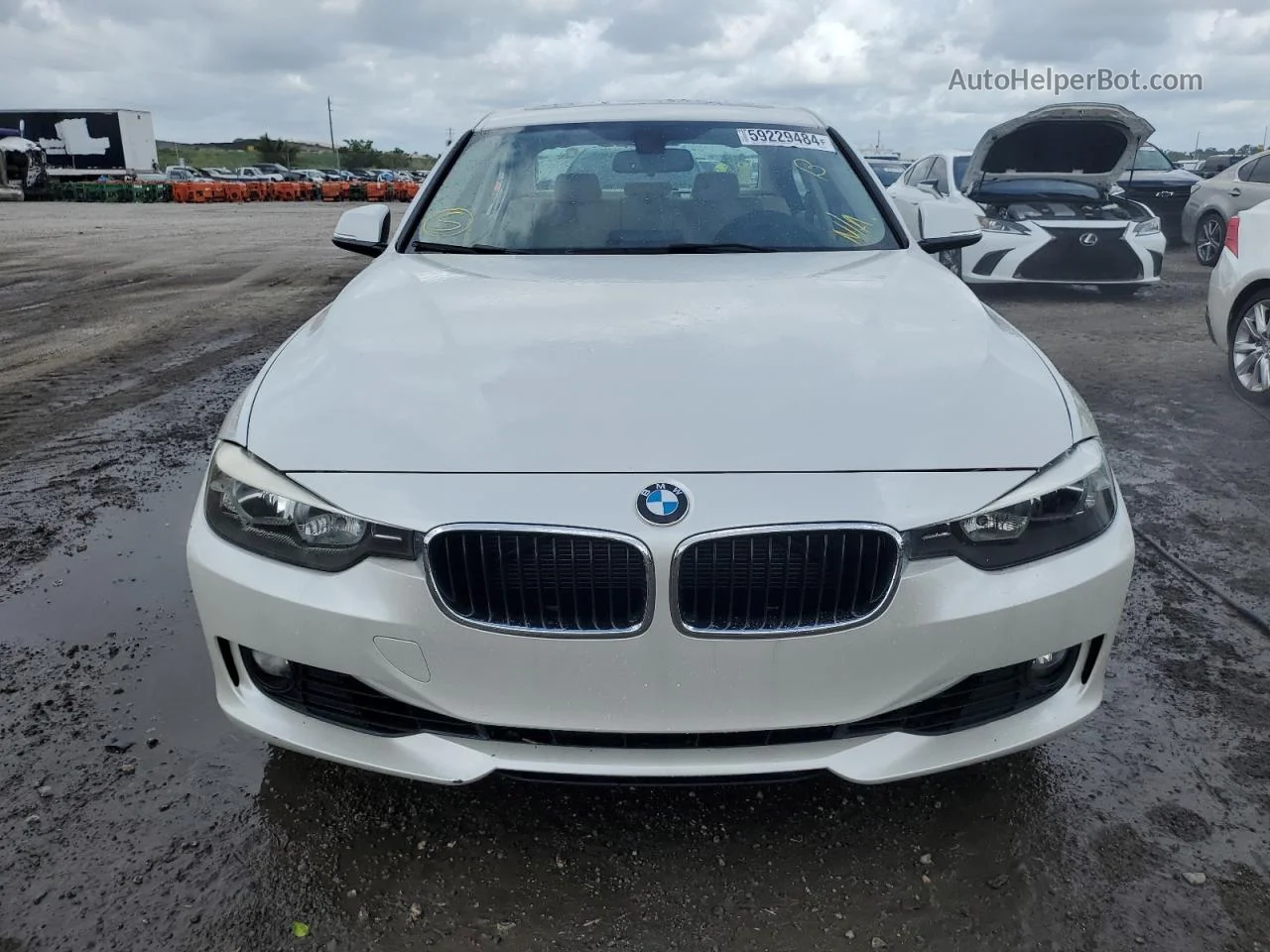 2015 Bmw 328 I White vin: WBA3A5C58FF607345