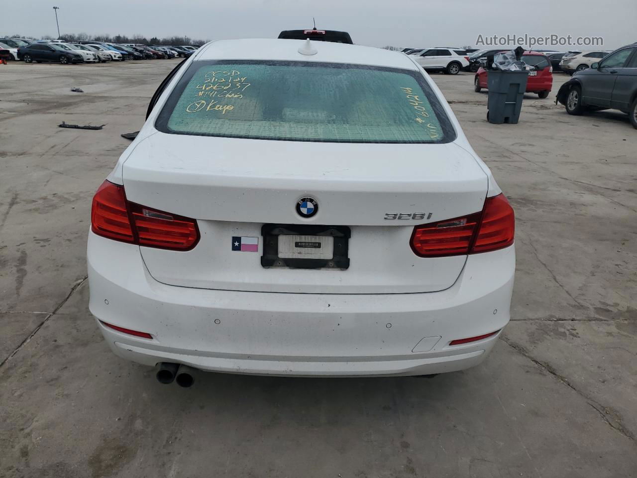 2015 Bmw 328 I White vin: WBA3A5C58FP604214