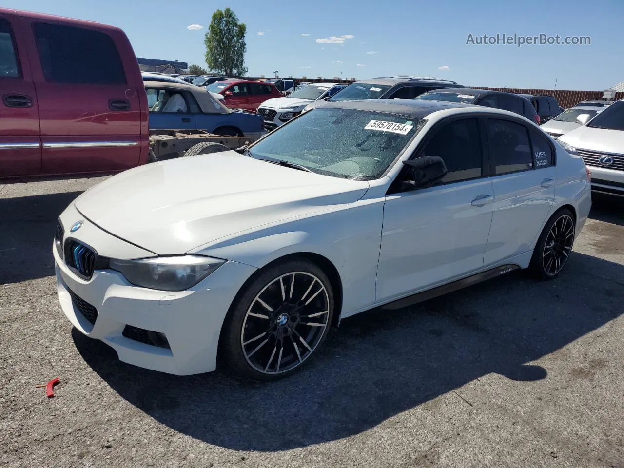 2012 Bmw 328 I White vin: WBA3A5C59CF343998