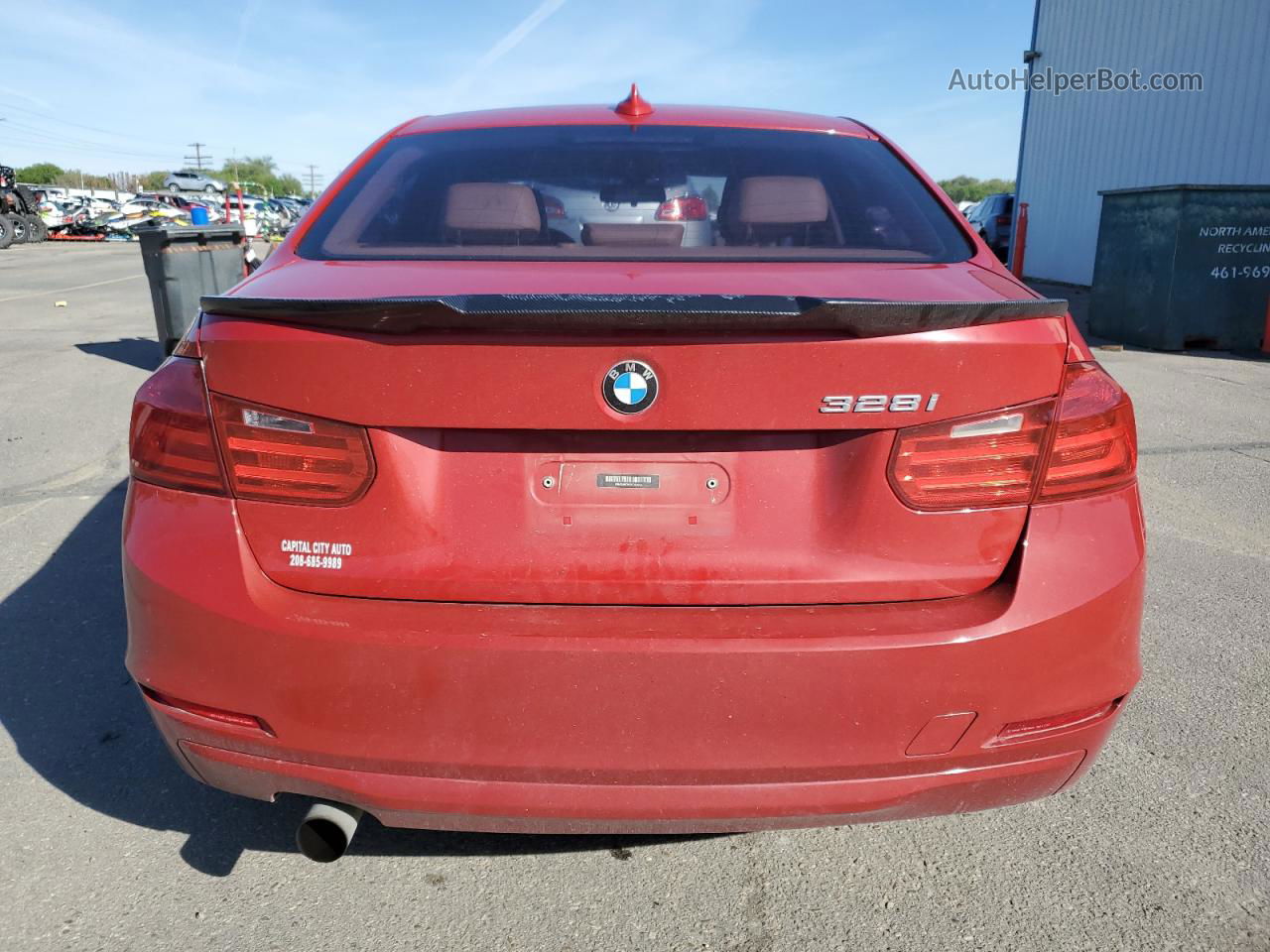 2013 Bmw 328 I Red vin: WBA3A5C5XDF360066