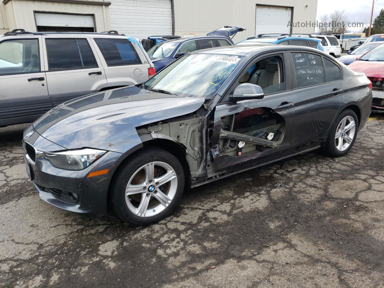 2015 Bmw 328 I Gray vin: WBA3A5C5XFF610781