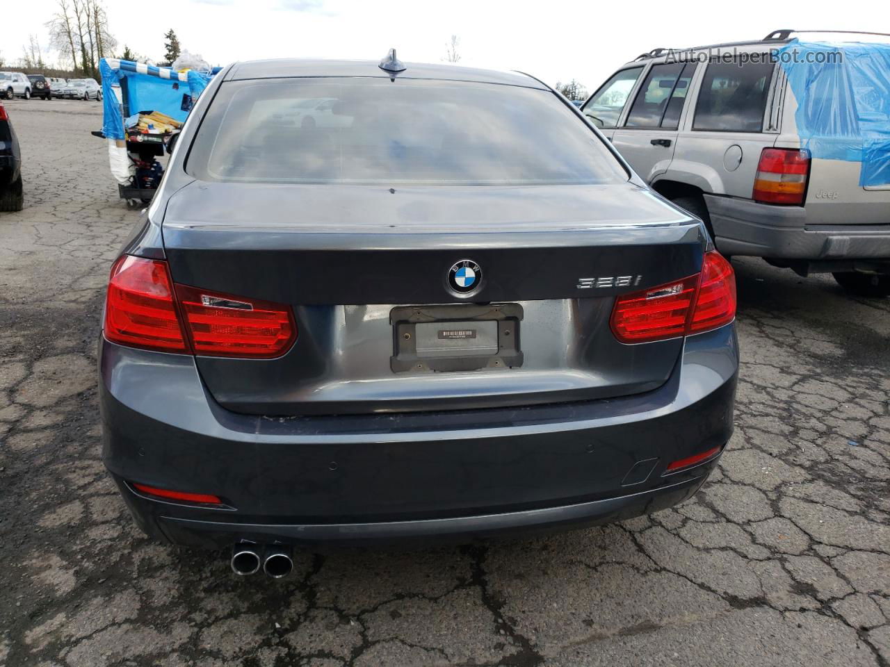 2015 Bmw 328 I Gray vin: WBA3A5C5XFF610781