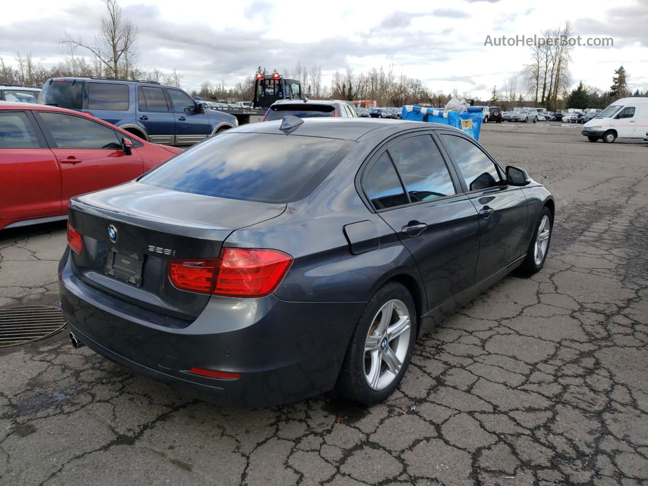 2015 Bmw 328 I Gray vin: WBA3A5C5XFF610781