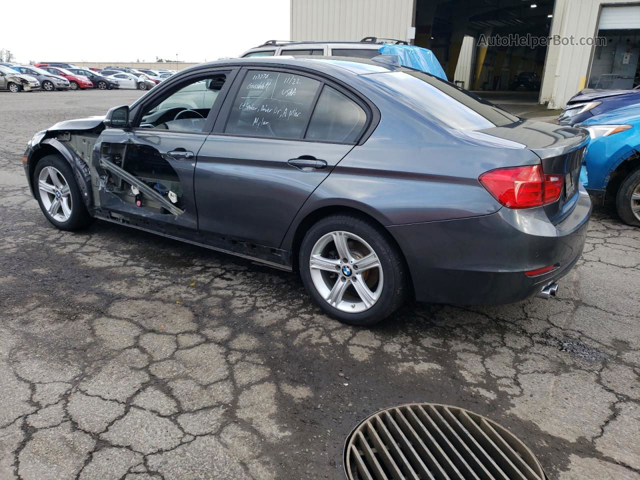 2015 Bmw 328 I Gray vin: WBA3A5C5XFF610781